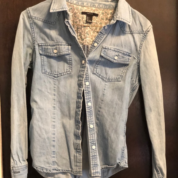Denim Button Down Shirt - Picture 1 of 2